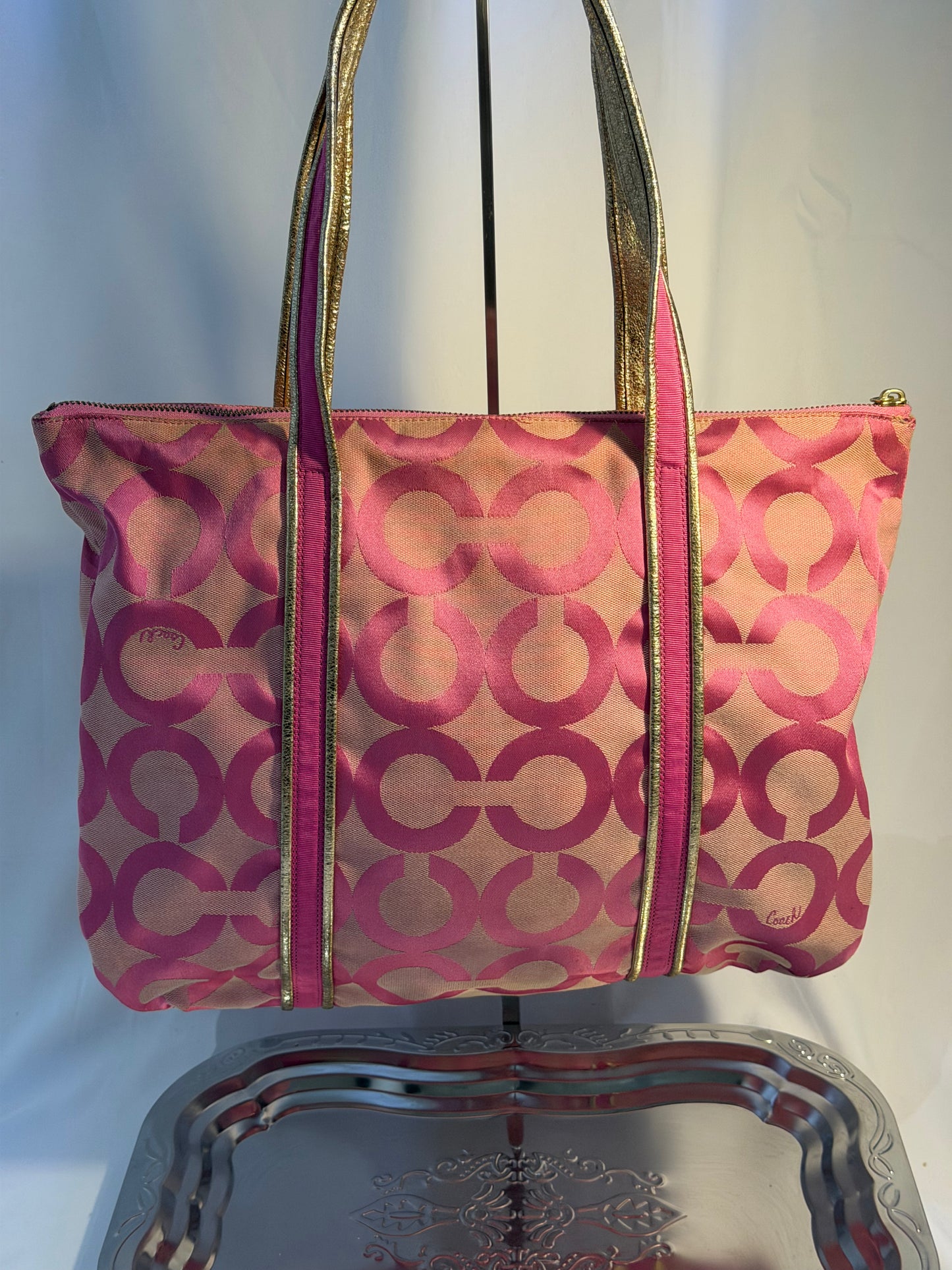 Coach Poppy Op Art Glam Tote Bag (13826)