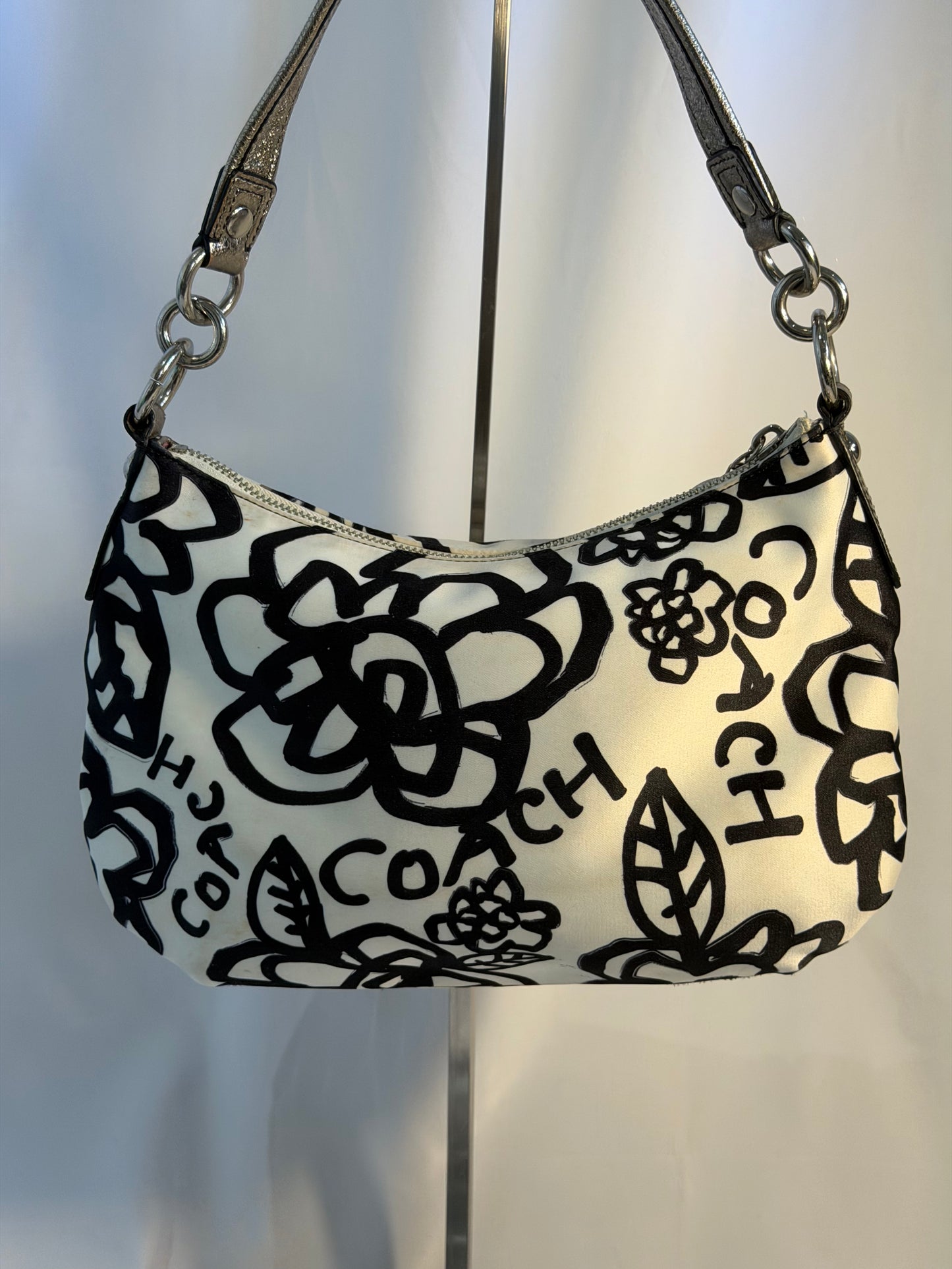 Coach Poppy Metallic Graffiti Shoulder Bag (14734)