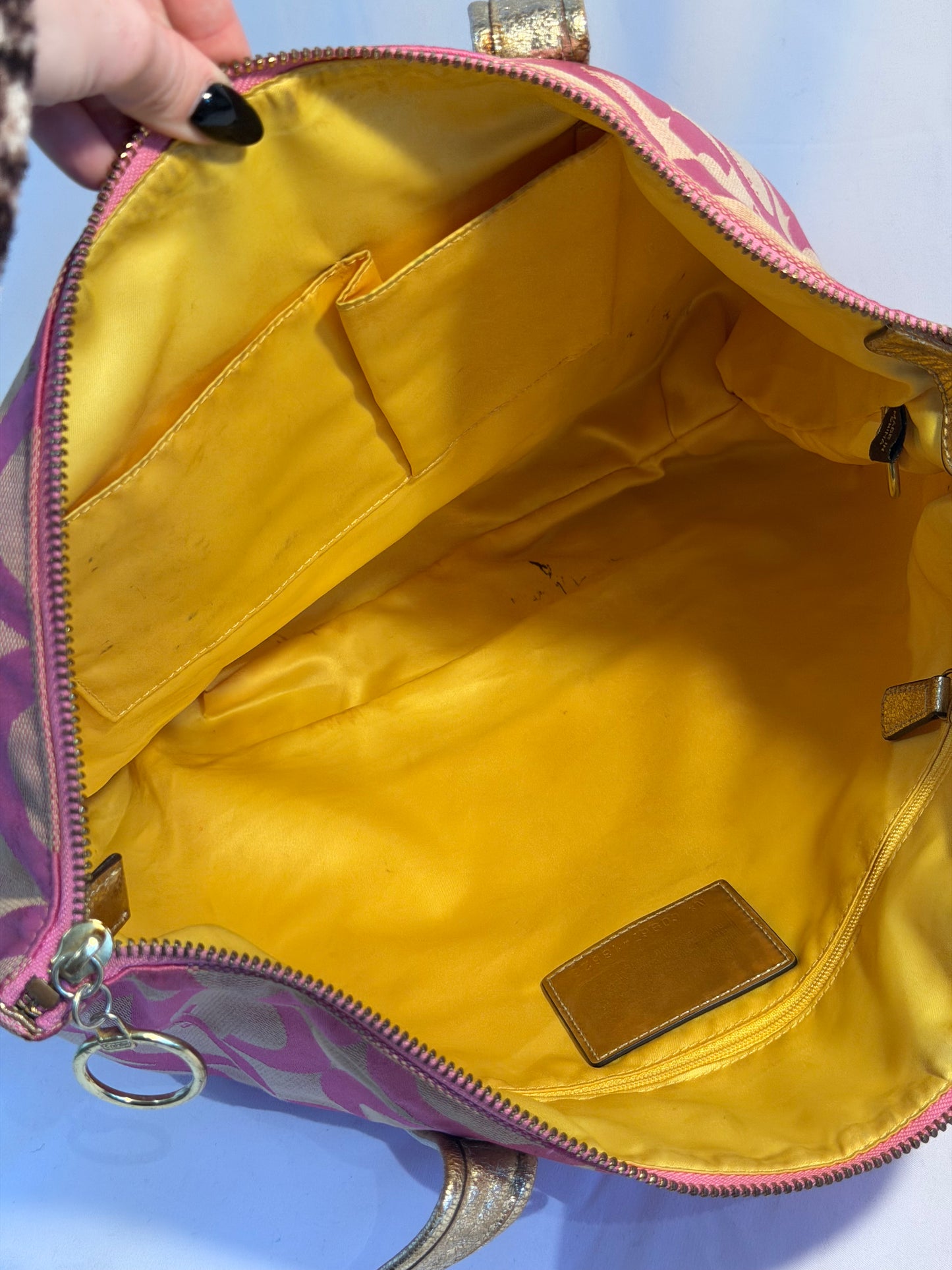 Coach Poppy Op Art Glam Tote Bag (13826)