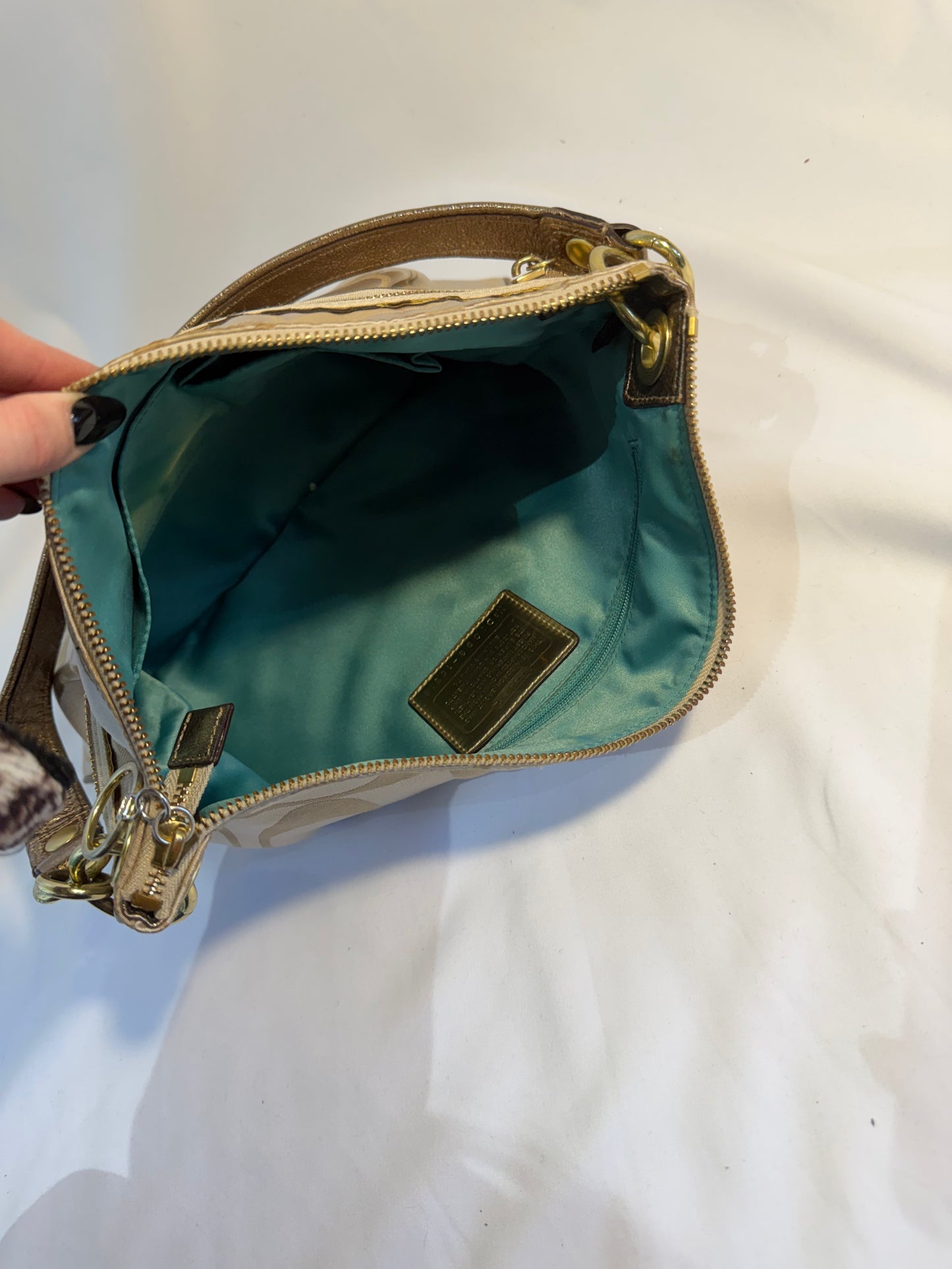 Coach Poppy Signature Sateen Messenger Bag (15318)