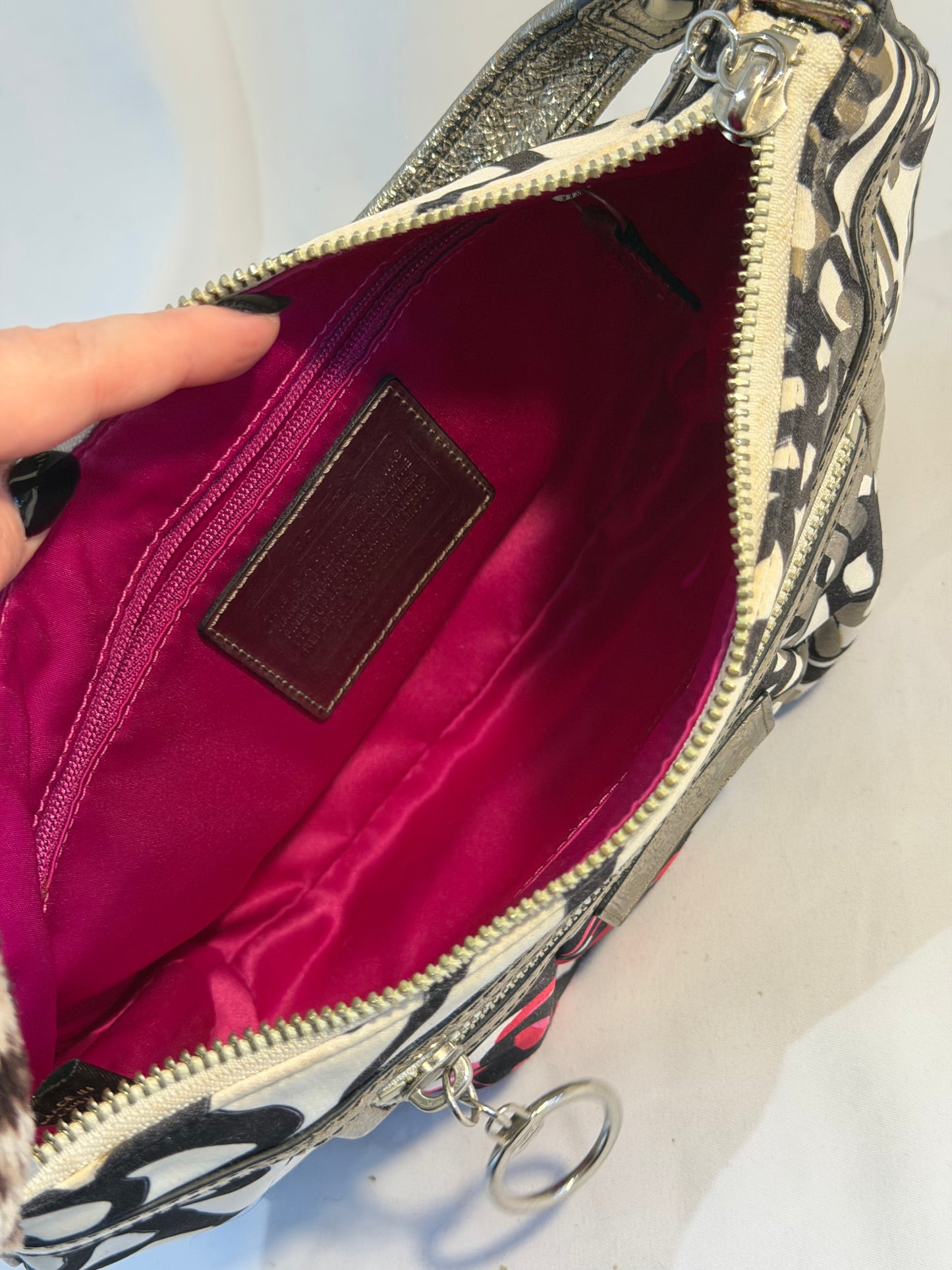Coach Poppy Metallic Graffiti Shoulder Bag (14734)
