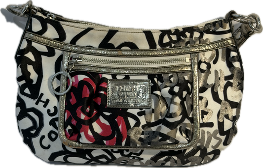 Coach Poppy Metallic Graffiti Shoulder Bag (14734)