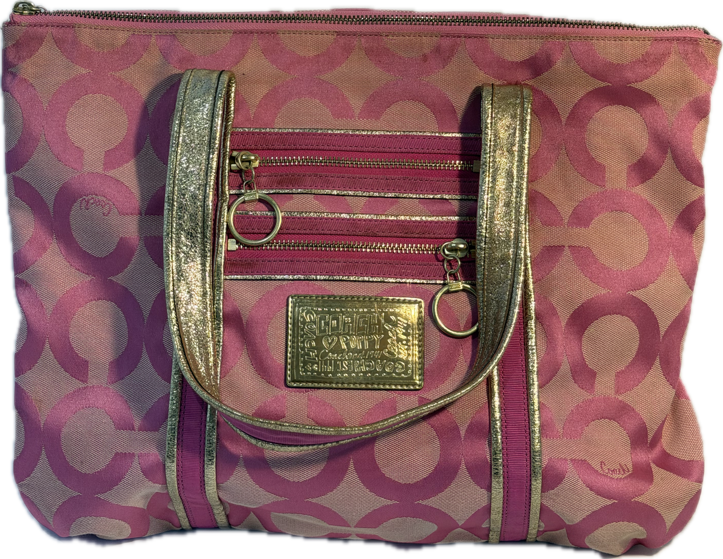 Coach Poppy Op Art Glam Tote Bag (13826)