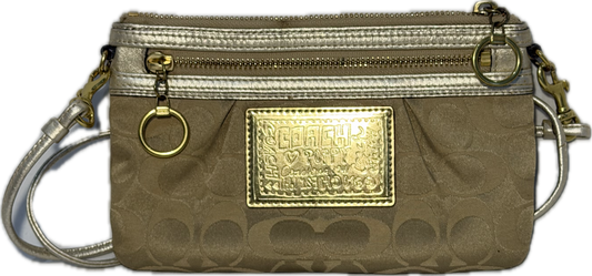 Coach Poppy Signature Convertible Mini Bag Gold