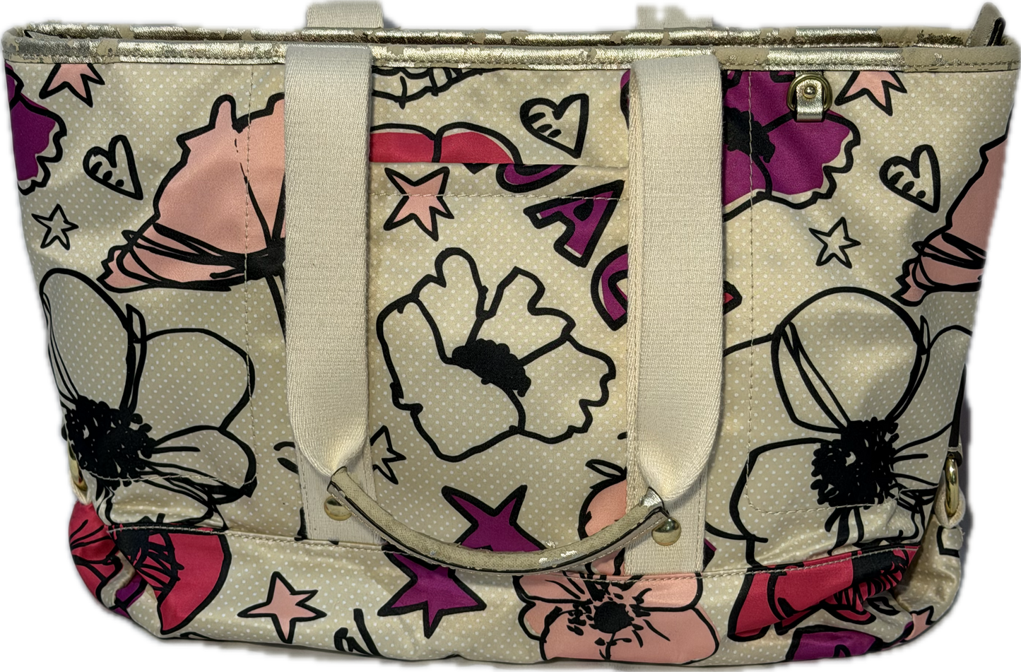 Coach Poppy Kyra Floral Graffiti Tote Bag (17148)