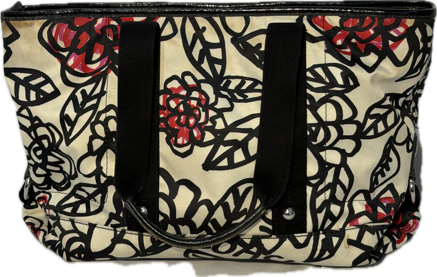 Coach Poppy Daisy Floral Graffiti Tote Bag (16583)