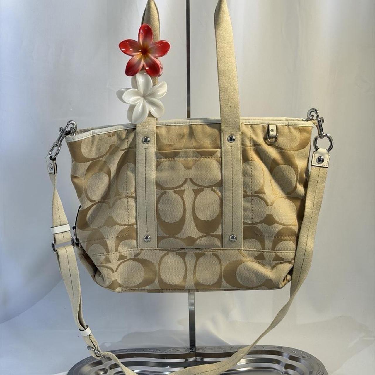 Coach Daisy Signature Jacquard Beige Tote (18855)