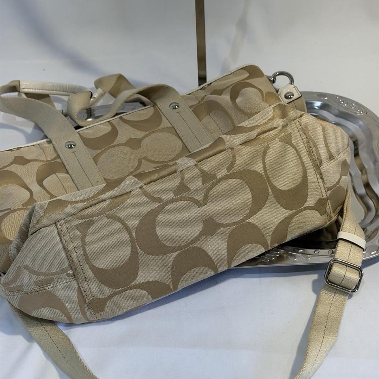Coach Daisy Signature Jacquard Beige Tote (18855)