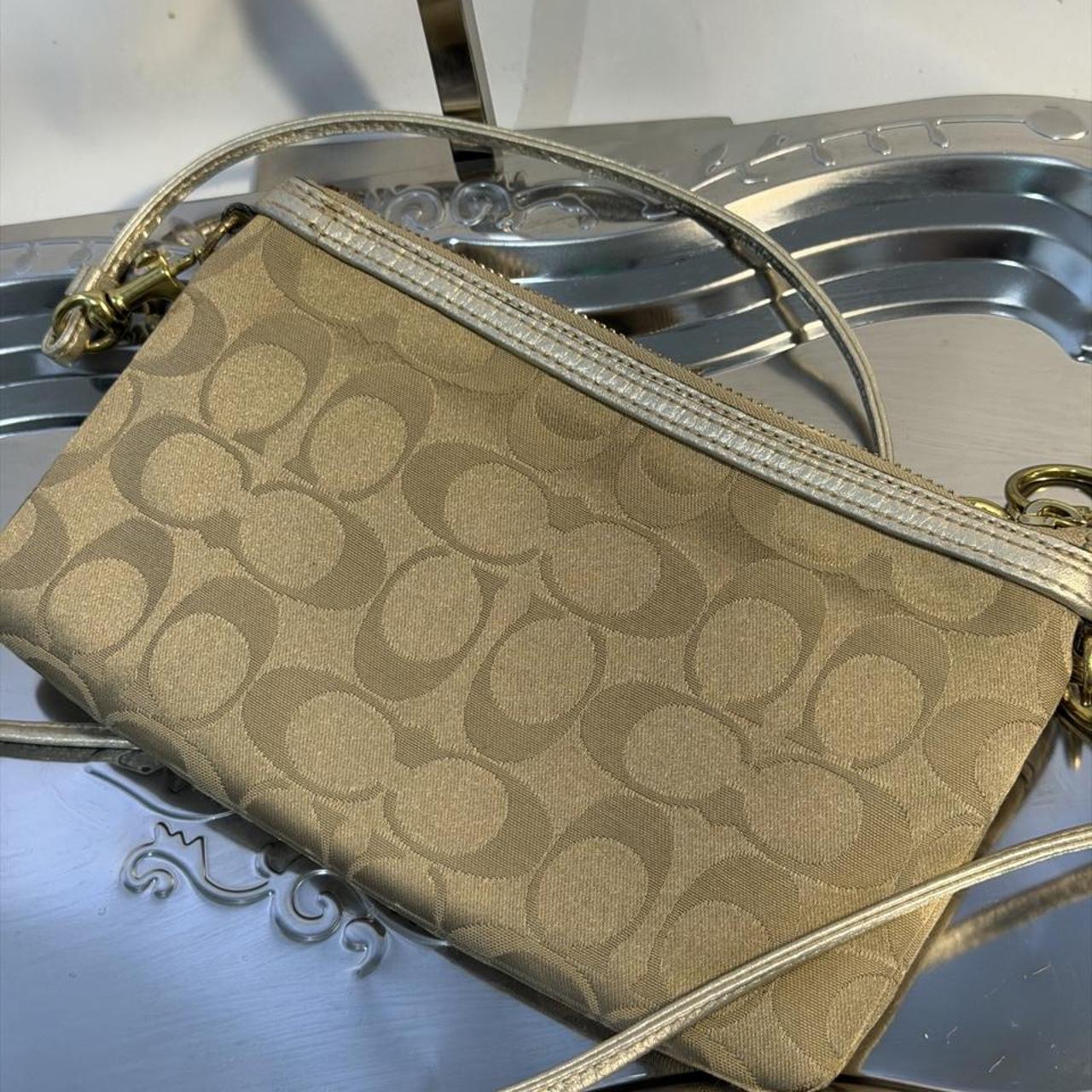 Coach Poppy Signature Convertible Mini Bag Gold