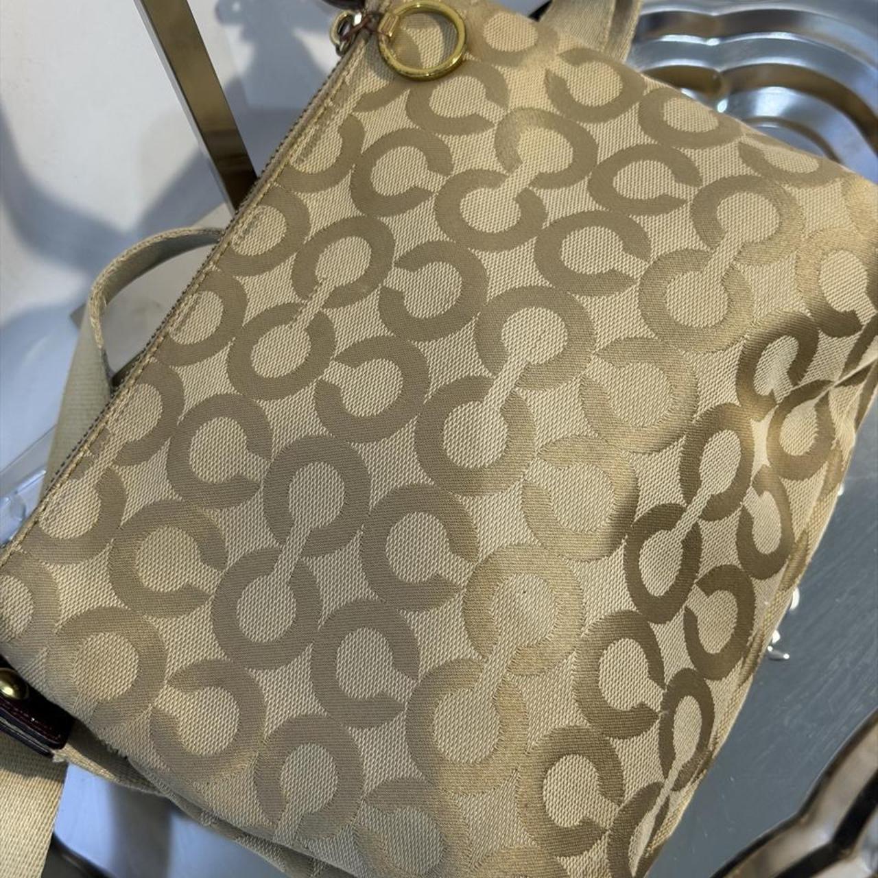 Coach Poppy Pop C Signature Graphic Print 2004 Crossbody Bag Gold