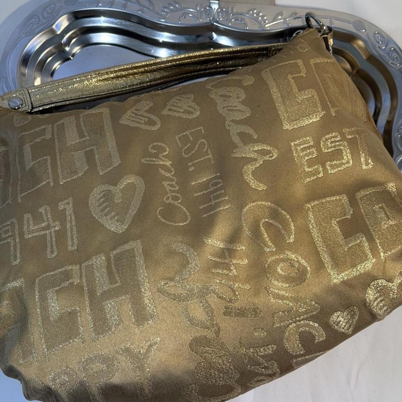 Coach Metallic Poppy Storypatch Pop Swing Bag Gold (15304)